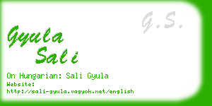 gyula sali business card